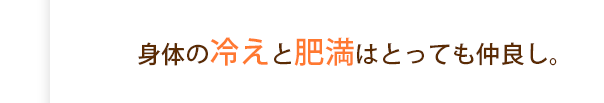 身体の冷えと肥満はとっても仲良し